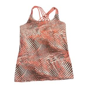 Calvin Klein Performance Strappy Back Athletic Tank Top Orange Brown Size Small